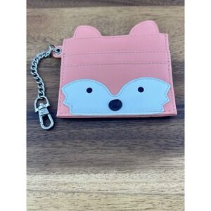Madden Girl‎ Fox Wallet Card holder  Key Chain Salmon Peach Color EUC